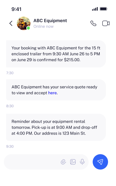 SMS for transactions, bookings, and orders